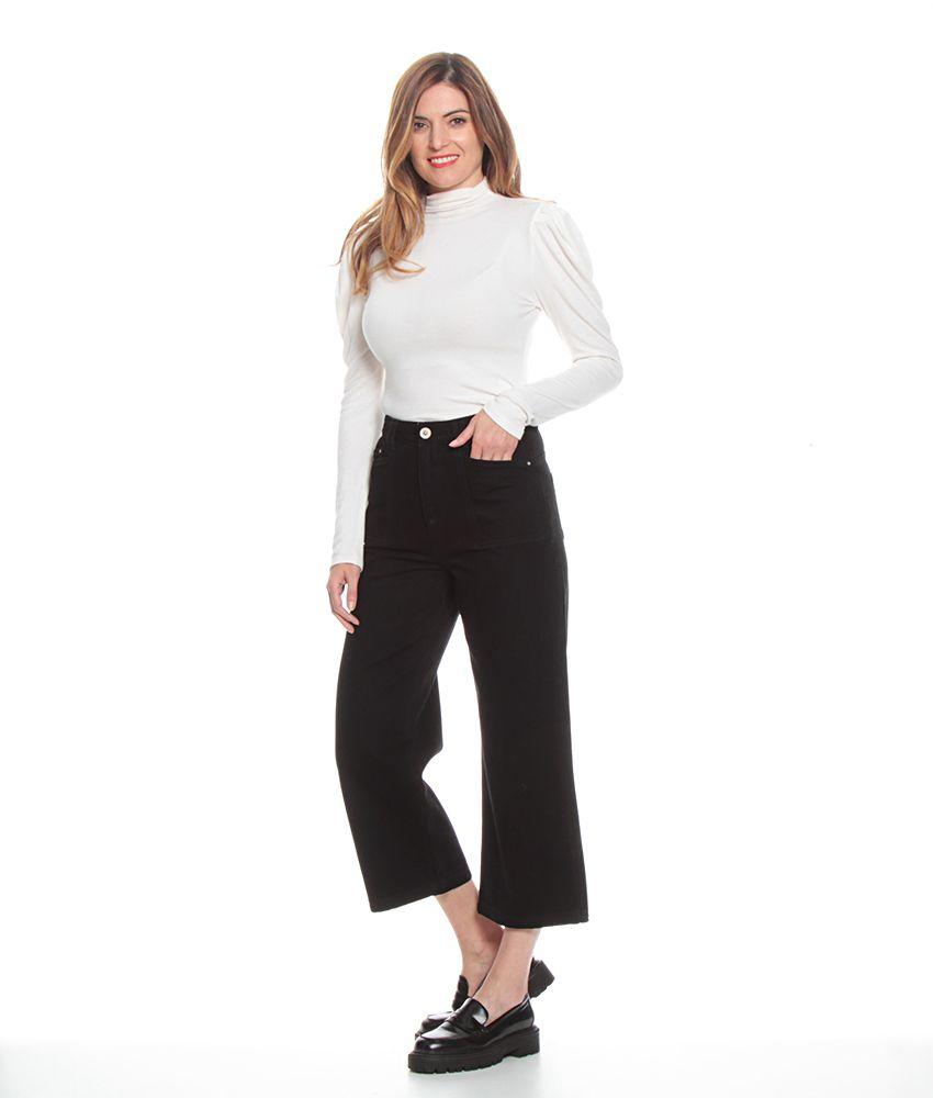 Jeans Basico Palazzo Culotte Tiro Alto Pretina Basica Un Boton-2