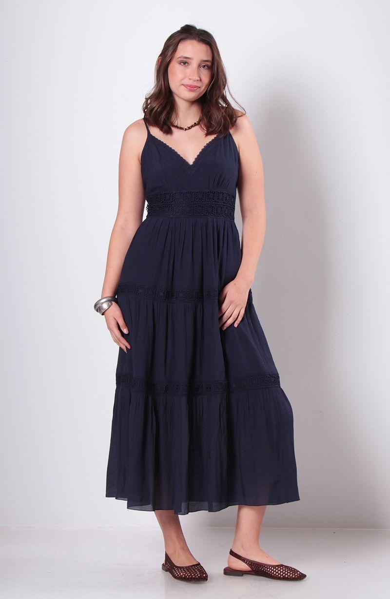 Vestido Sin Manga Escote V-1