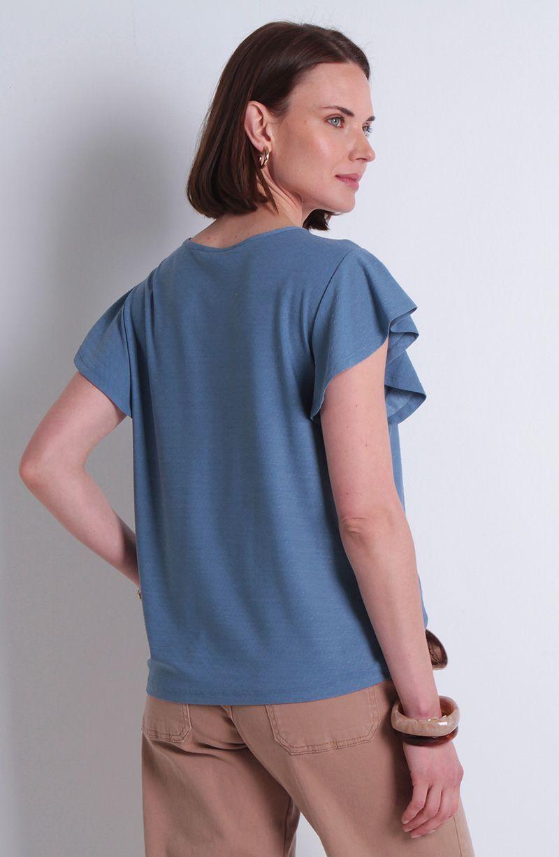 Blusa Manga Corta Escote Redondo Con Aplicacion En Metal-2