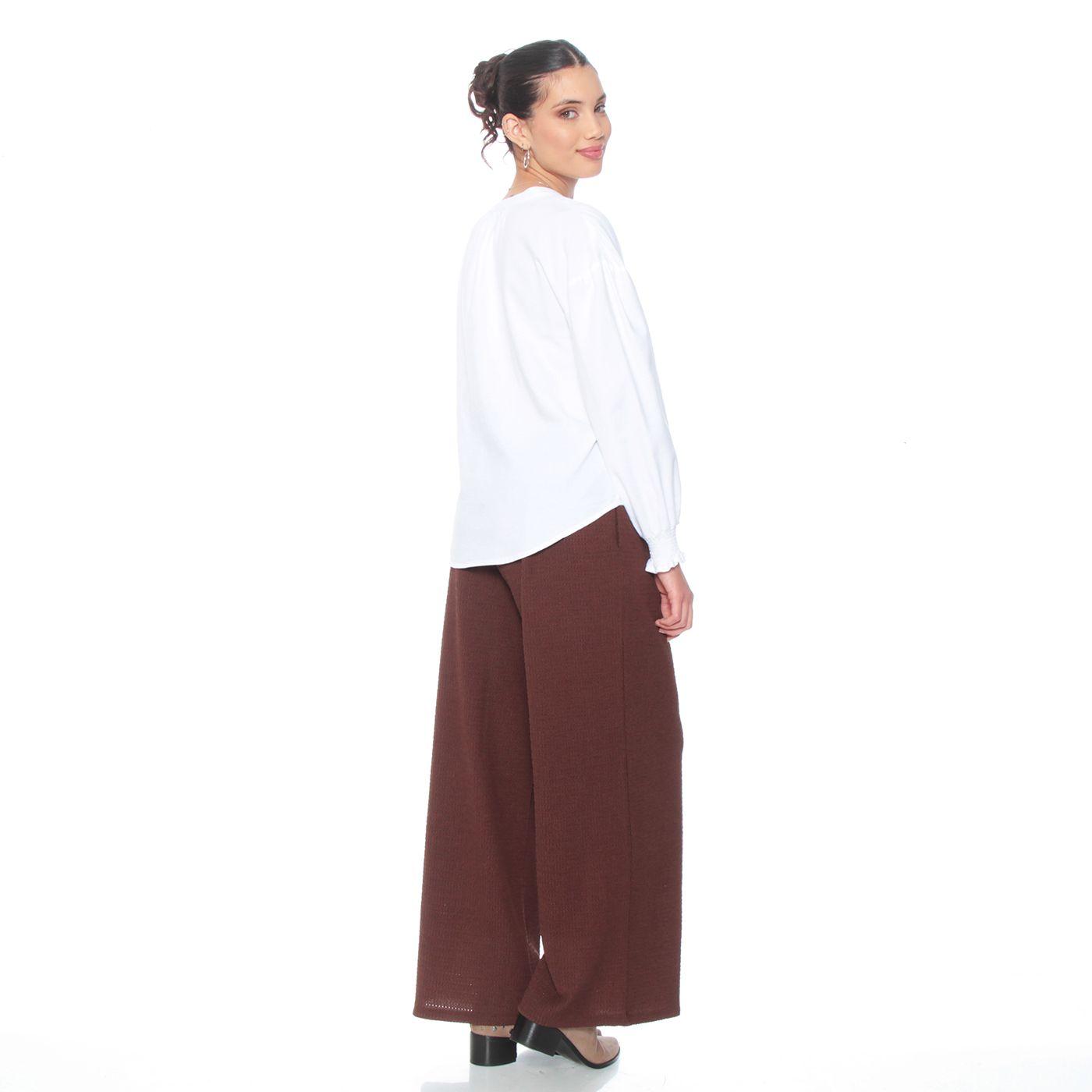 Blusa Manga Larga Lyocell Escote V Y Punos Elasticado-4