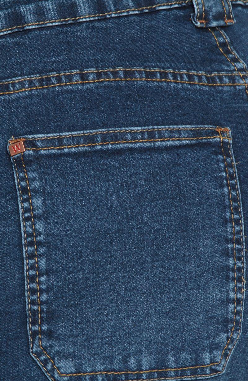 Jeans Wide Cargo Tiro Medio Pretina Basica  1 Boton-4