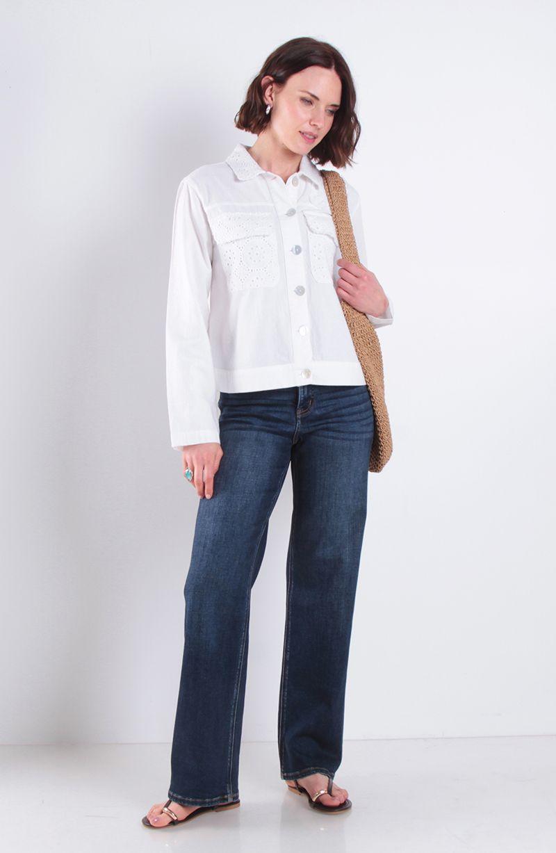 Chaqueta Manga Larga Embroidery Con Bolsillos-5