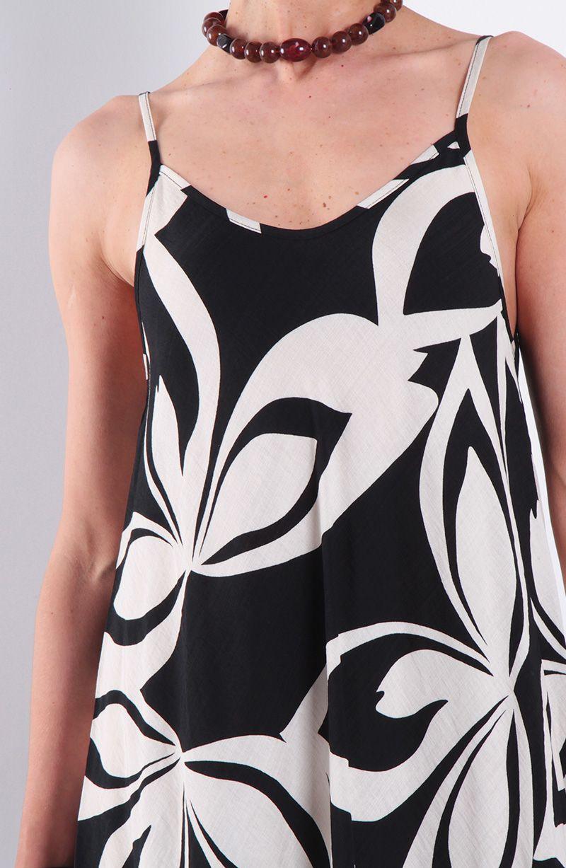 Vestido Estampado Sin Manga Escote V-4