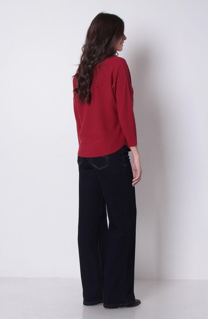 Sweater Manga   3/4 Escote Redondo-4