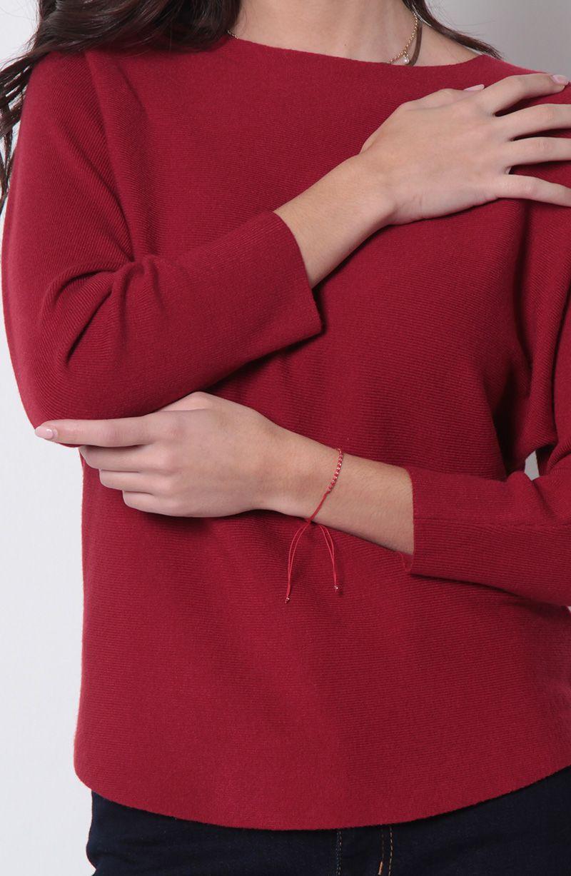 Sweater Manga   3/4 Escote Redondo-5