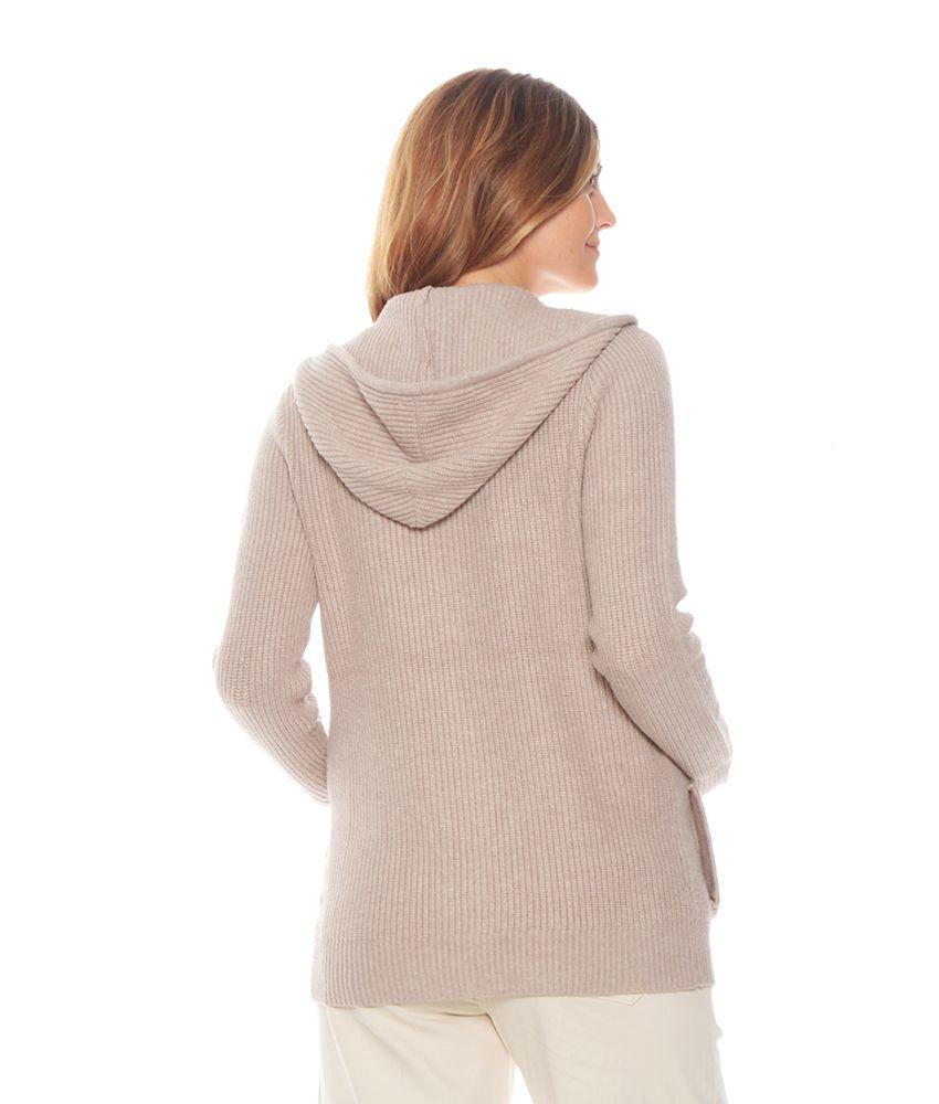 Chaleco Solido Manga Larga Con Cierre En Delantero-5