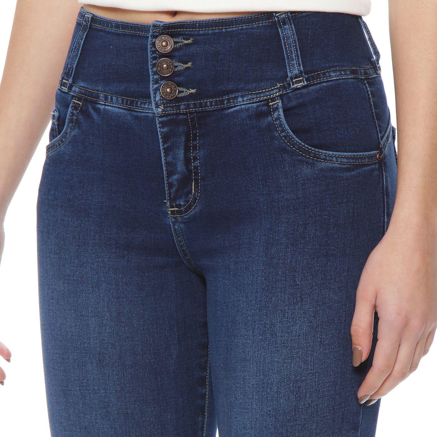 Jeans Pitillo Escultural Tiro Alto 3 Botones-2
