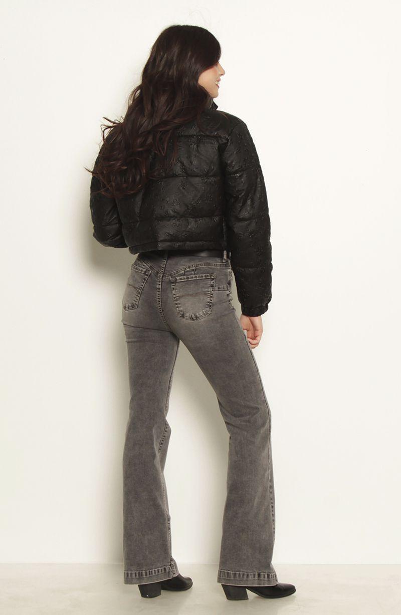 Parka Manga Larga  Con Broche Y Cierre En Delantero Cintura Ajustable-6