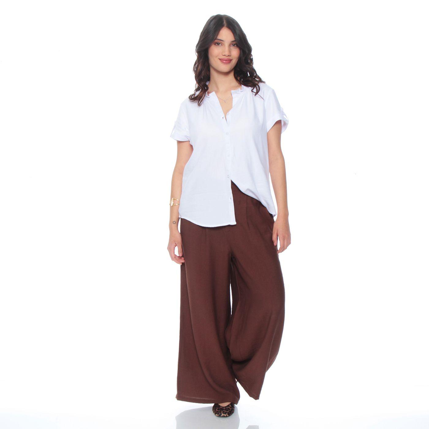 Blusa Manga Corta Lyocell Escote V-3