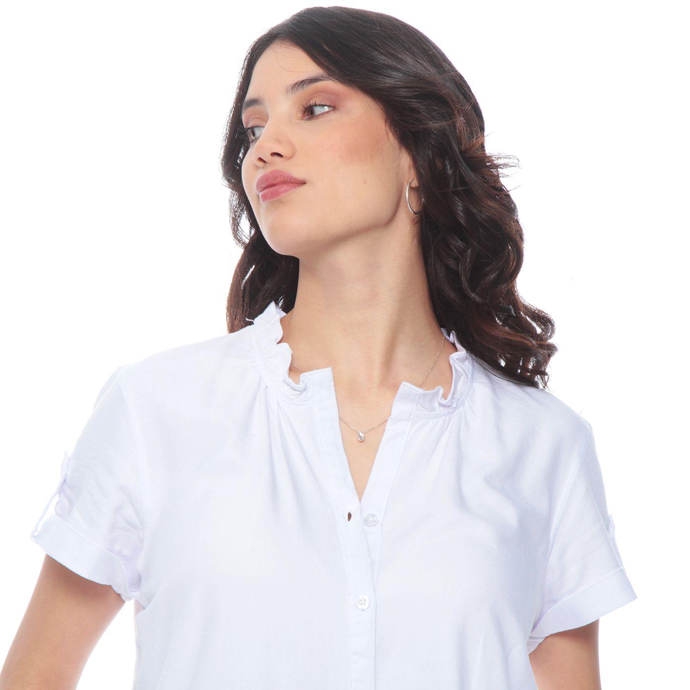 Blusa Manga Corta Lyocell Escote V-5