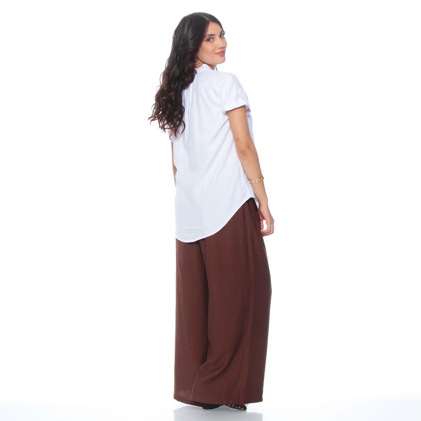 Blusa Manga Corta Lyocell Escote V-6