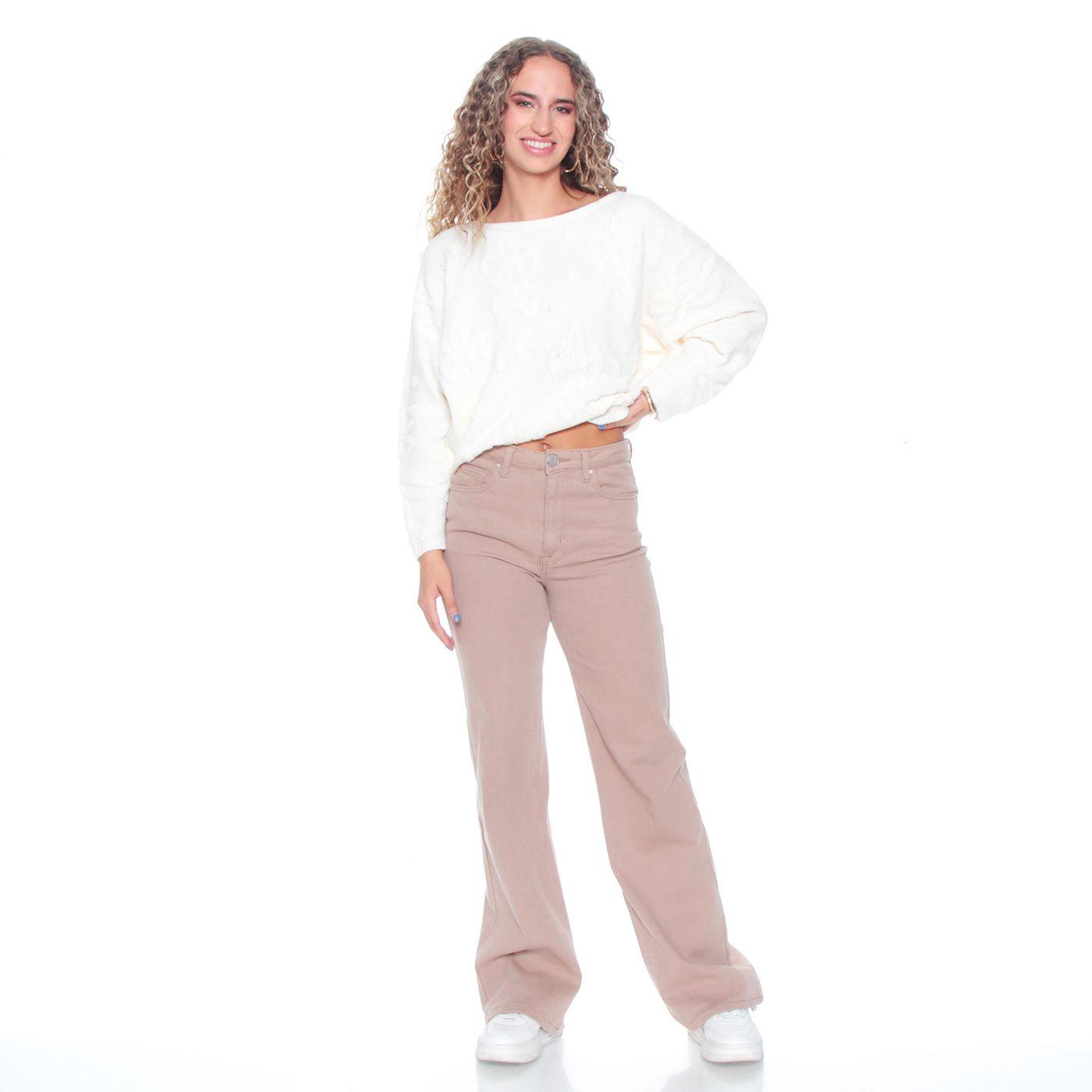 Sweater Manga Larga Escote Redondo Solido-4