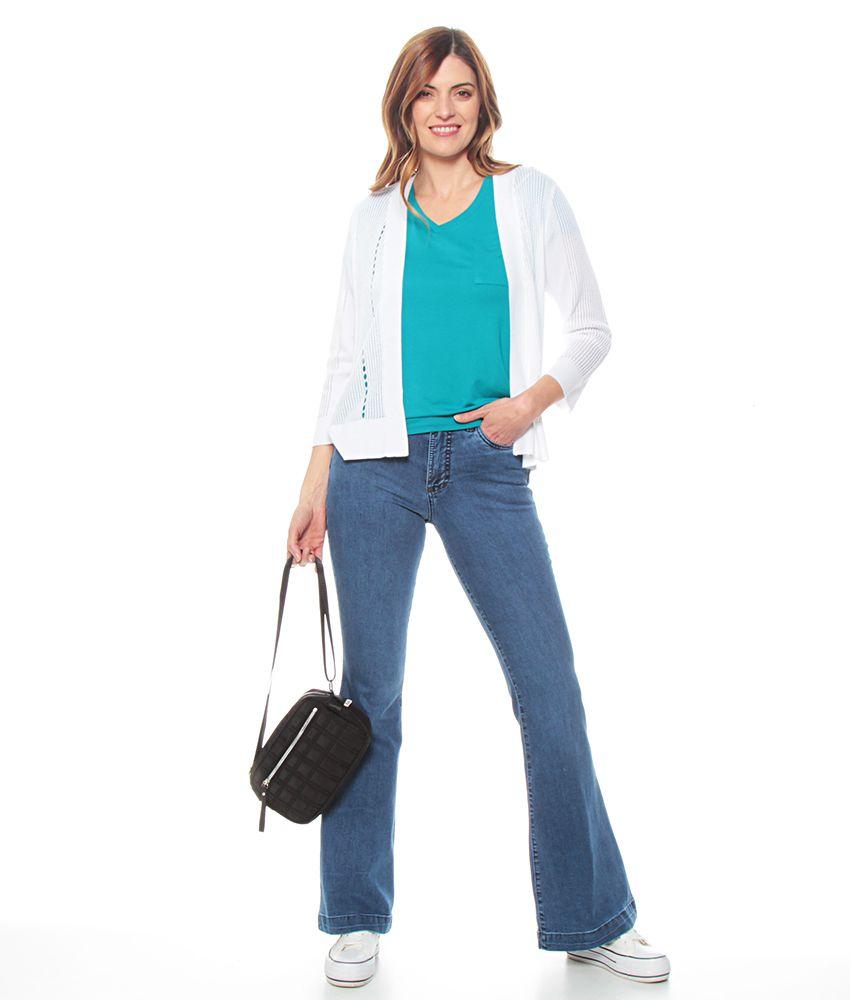 POLERA BASICA MANGA CORTA  SOLIDA ESCOTE V BOLSILLO-4