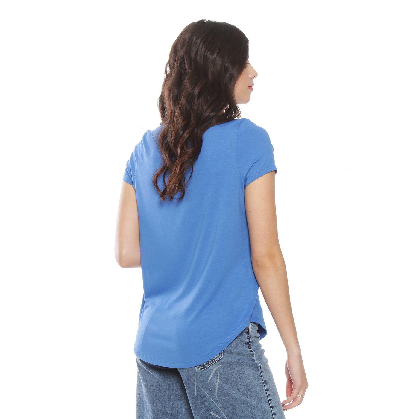 Polera Manga Corta Solid Flor Laser-6