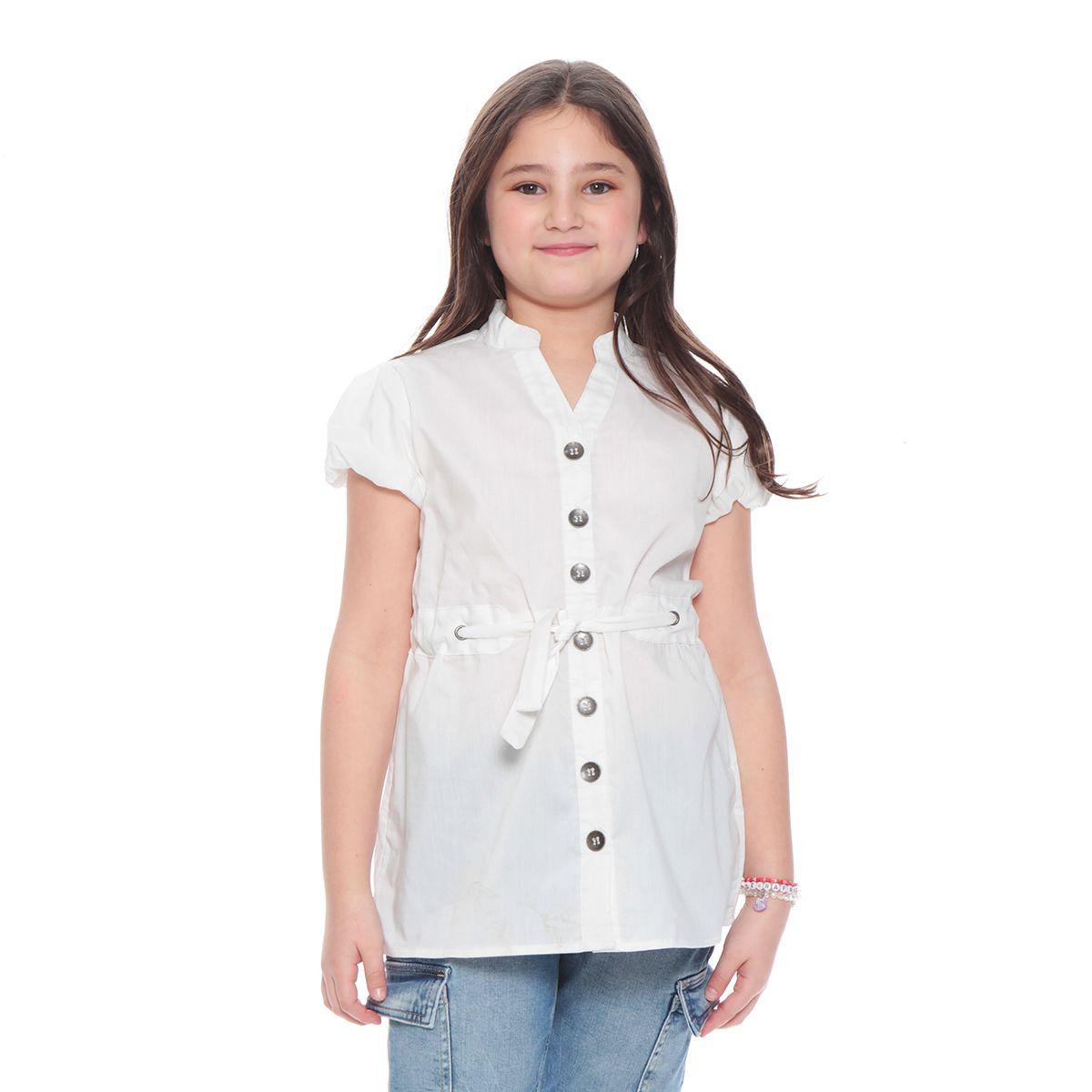 BLUSA INFANTIL CON LAZO  EN CINTURA MANGA GLOBO-3