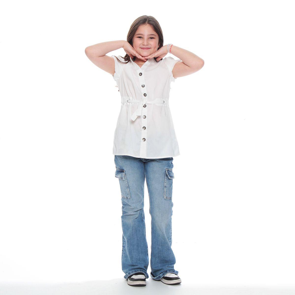 BLUSA INFANTIL CON LAZO  EN CINTURA MANGA GLOBO-5