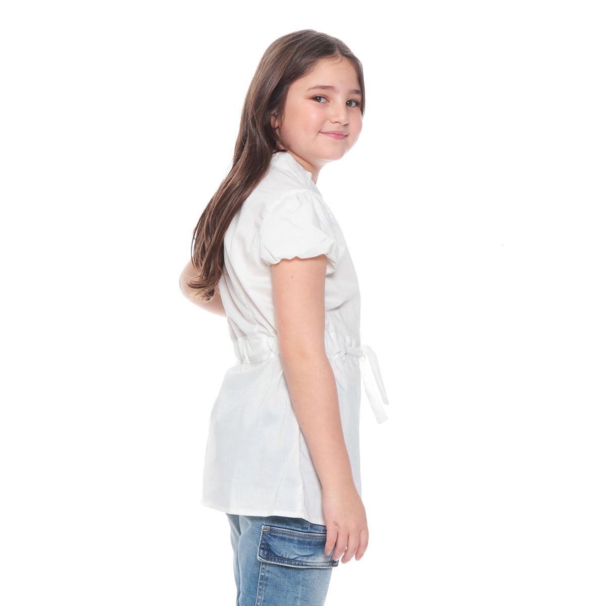 BLUSA INFANTIL CON LAZO  EN CINTURA MANGA GLOBO-7