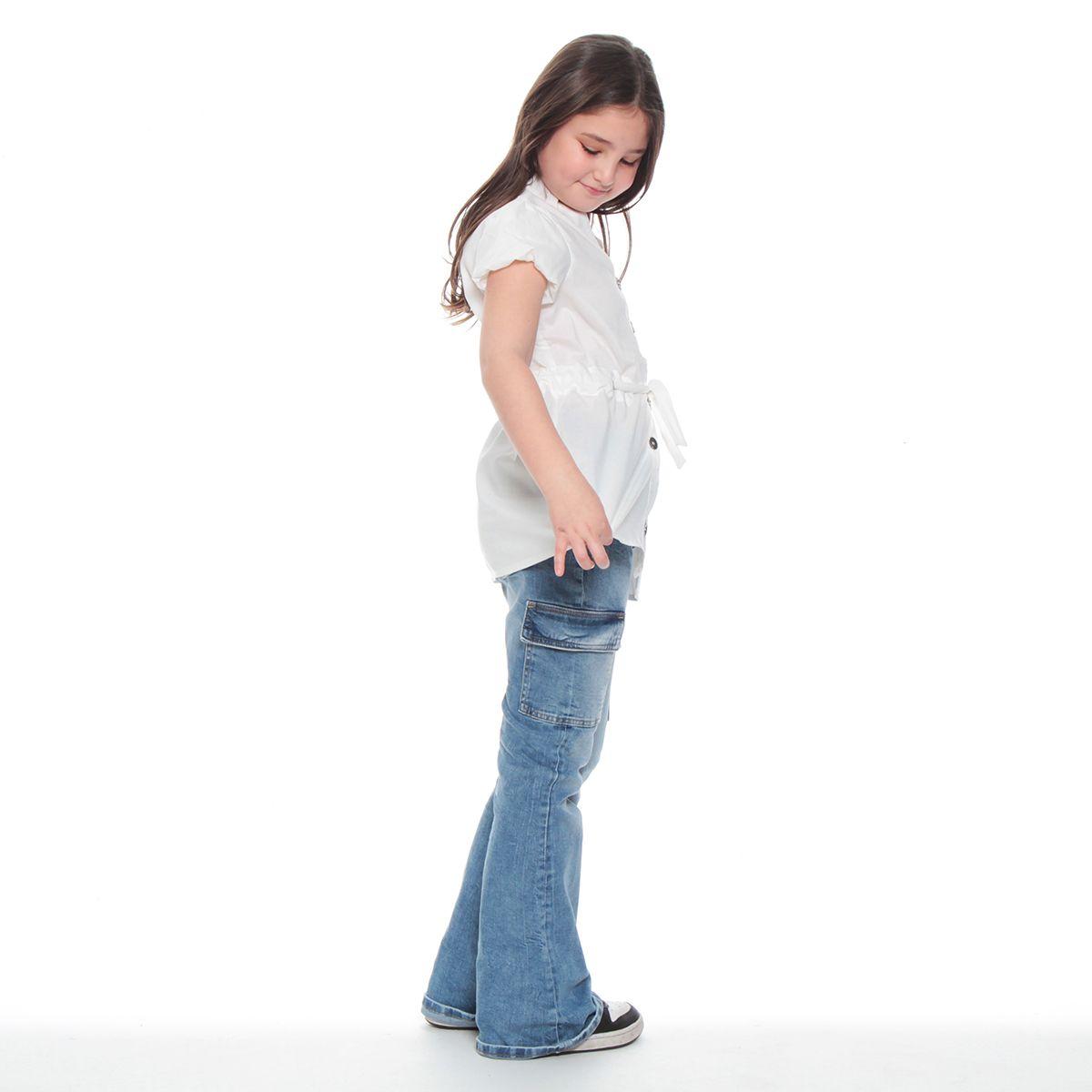 BLUSA INFANTIL CON LAZO  EN CINTURA MANGA GLOBO-8