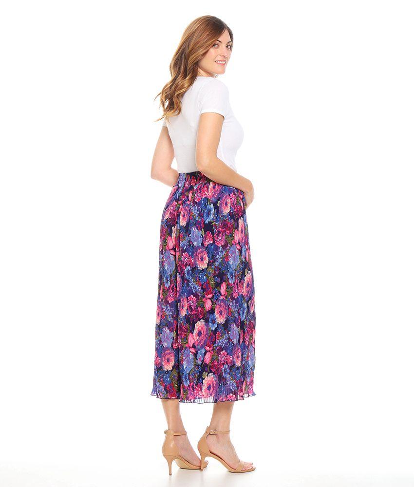 Pantalon Ancho Plisado Estampado-5