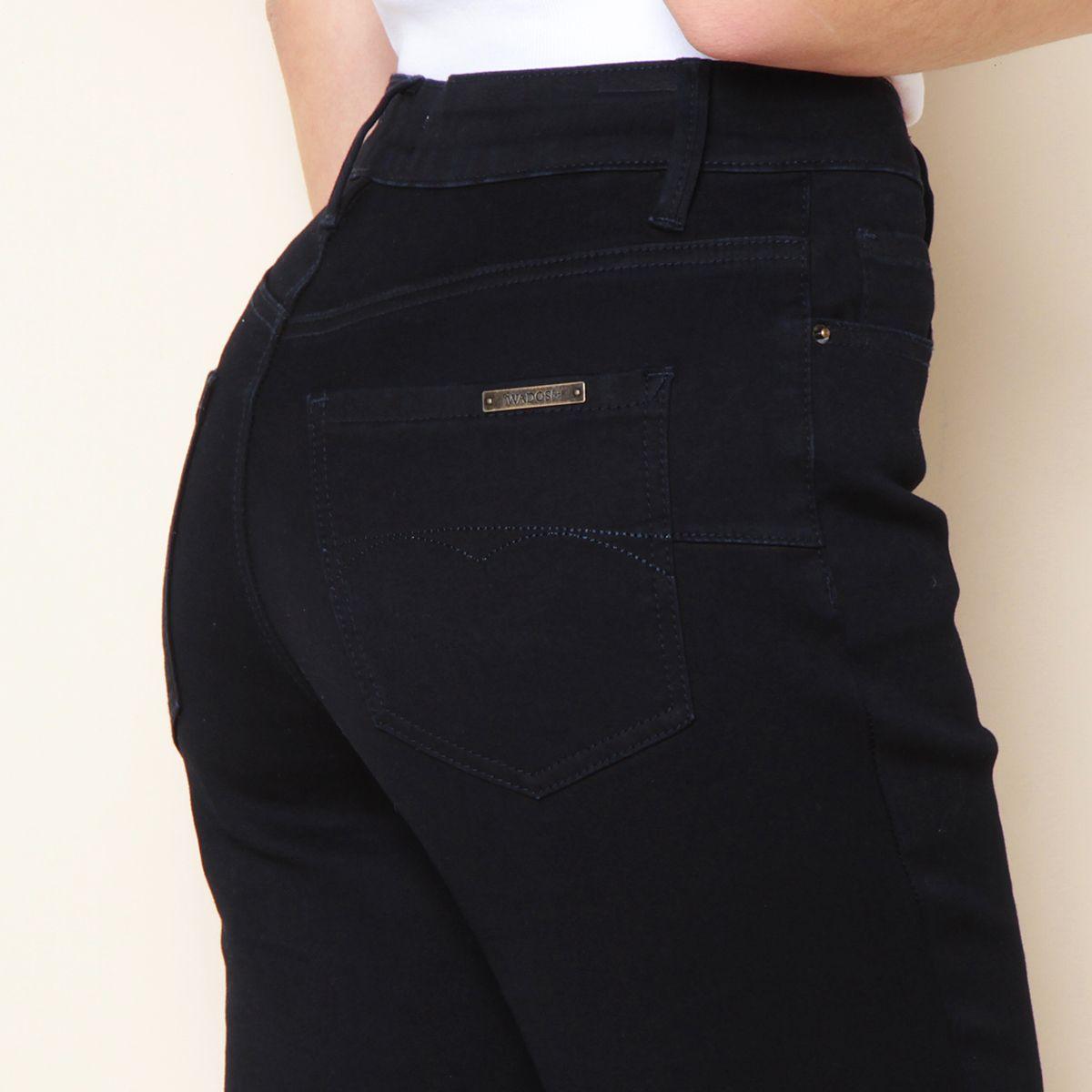 Jeans Flare Tiro Alto Pretina 1 Boton-4
