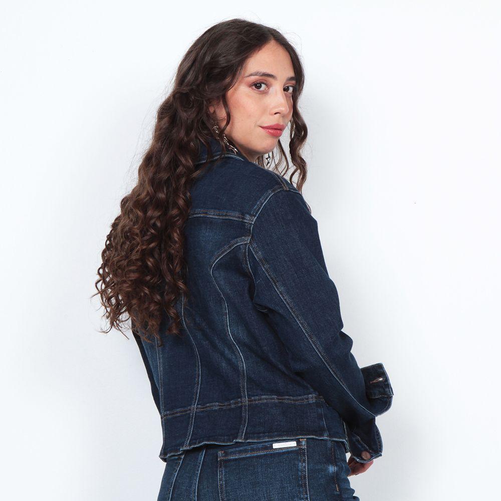 Chaqueta Manga Larga  Denim Con  Bolsillos-1
