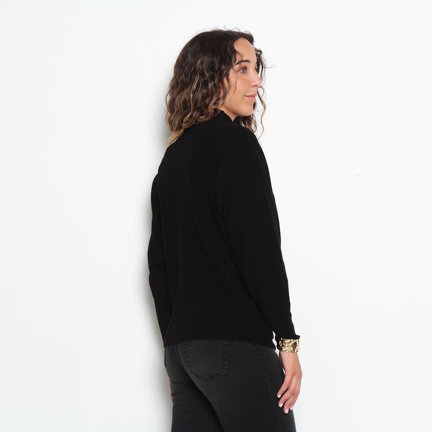 Sweater Manga Larga   Rangla Solido Cuello Medio Alto-2