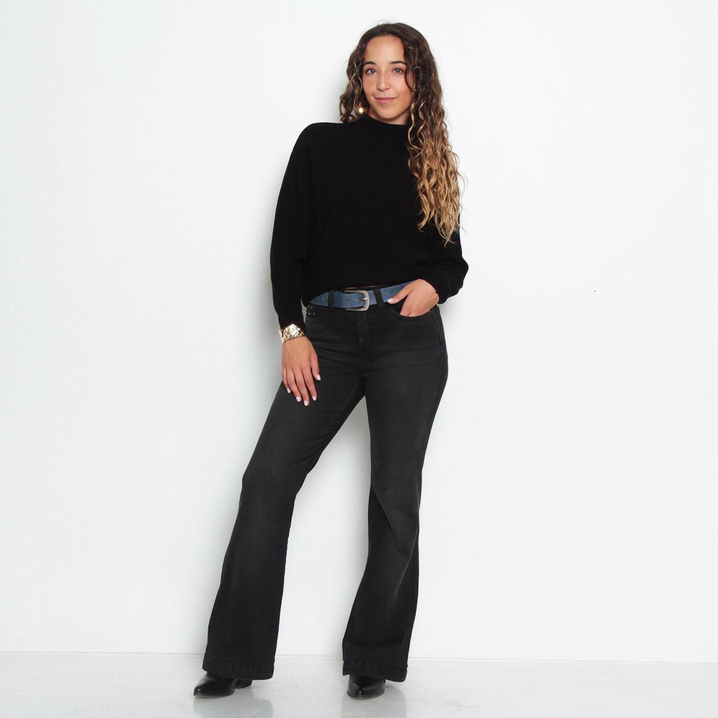 Sweater Manga Larga   Rangla Solido Cuello Medio Alto-4