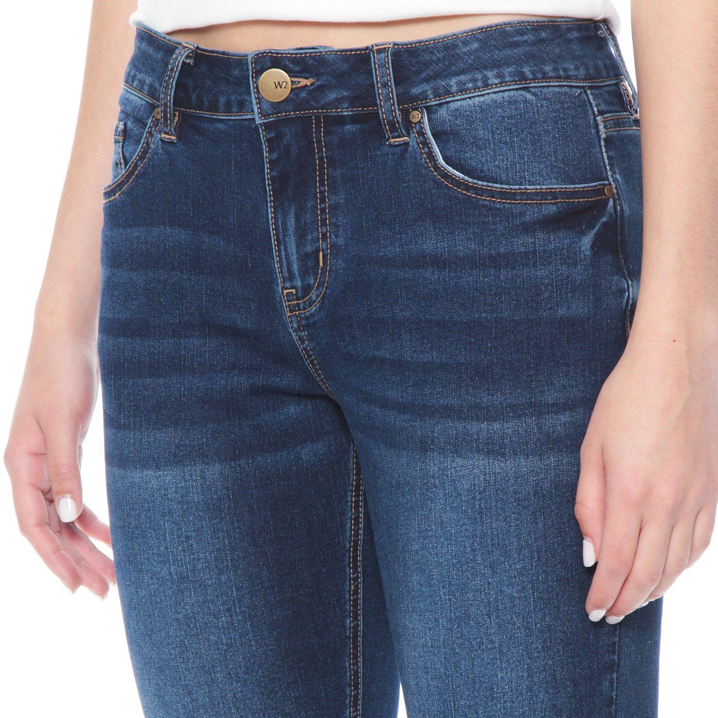 Jeans Recto Tiro Medio Pretina 1 Boton Con Cinturon Y Bolsillo-7