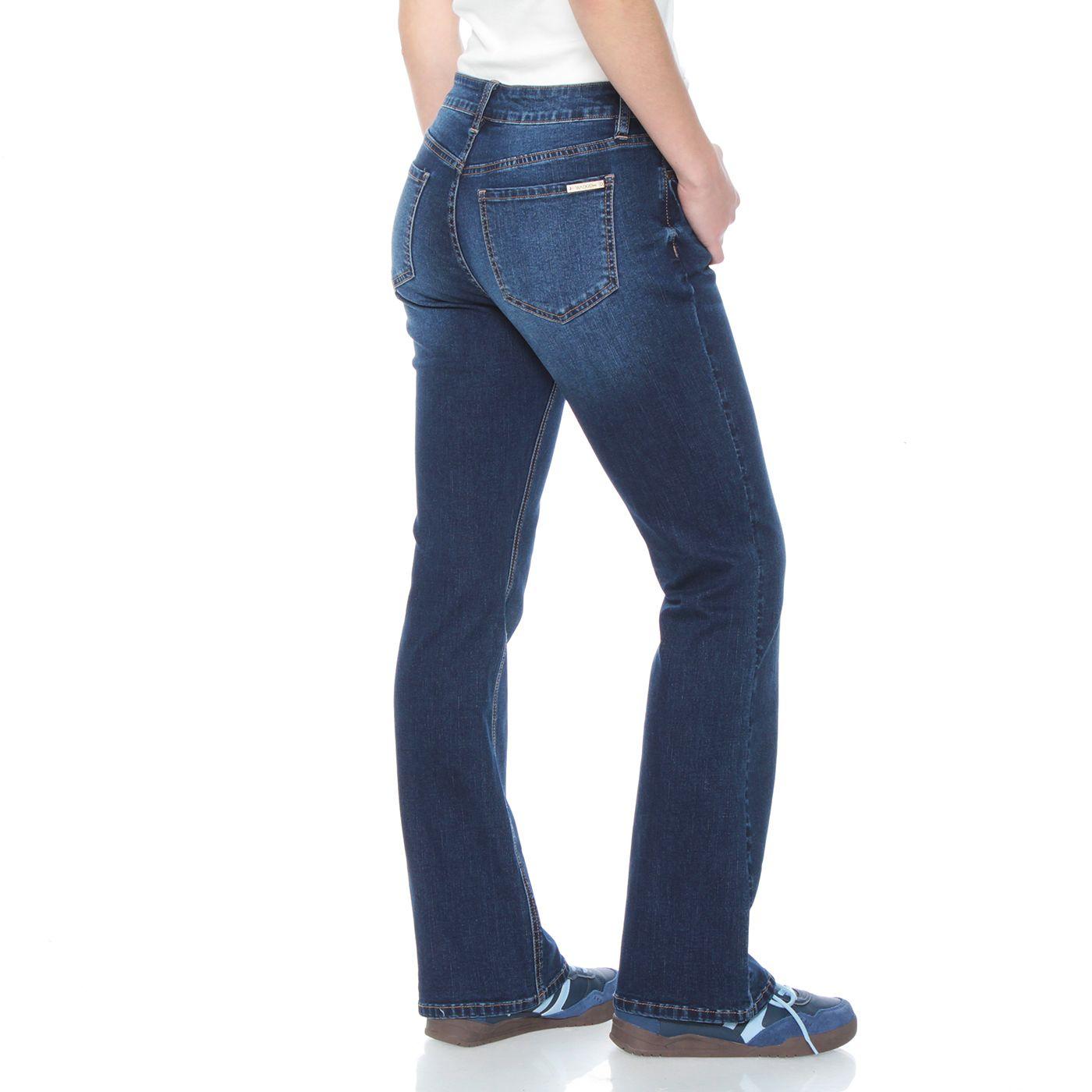 Jeans Recto Tiro Medio Pretina 1 Boton Con Cinturon Y Bolsillo-8