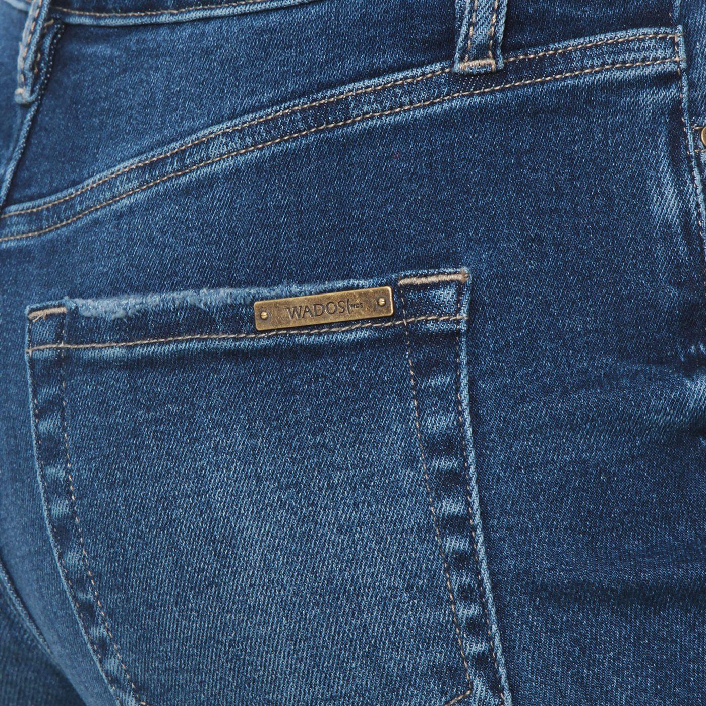 Jeans  Wide Leg Tiro Alto Pretina  Basica 1 Boton-7