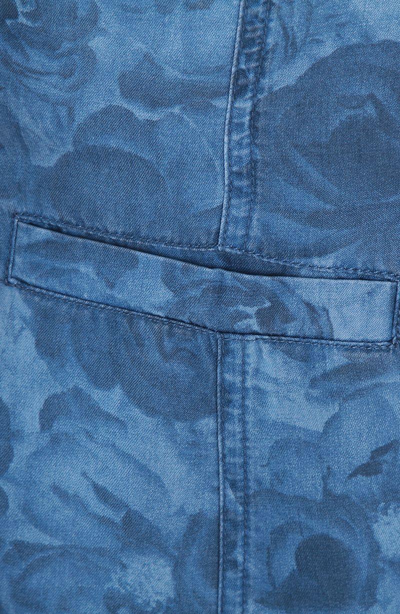 Vest Lyocell Estampada Sin Manga Abotonada En Delantero Escote Redondo-2