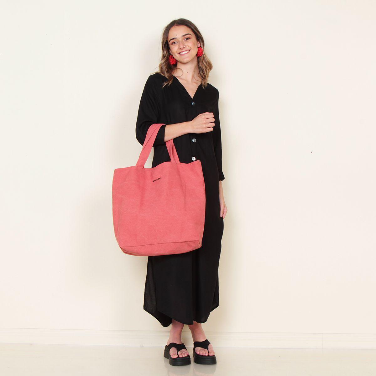 Vestido Manga 3/4 Solido Escote V-2