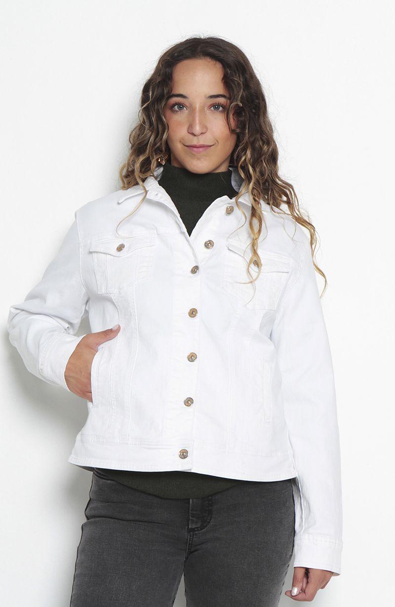 Chaqueta Denim Clasica  Pretina Basica-0