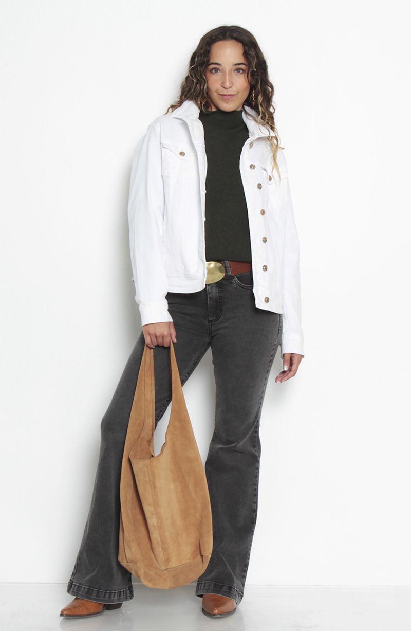 Chaqueta Denim Clasica  Pretina Basica-5