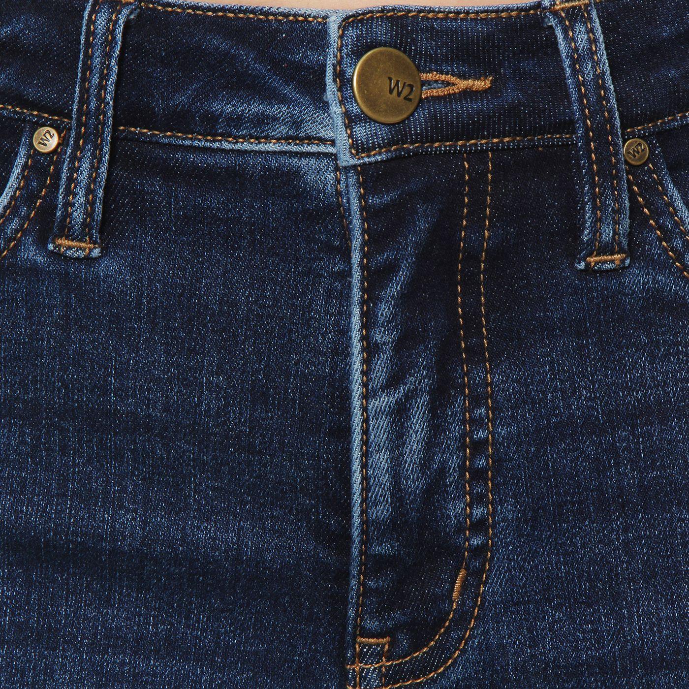 Jeans Recto Tiro Alto  Pretina Basica  1 Boton-6