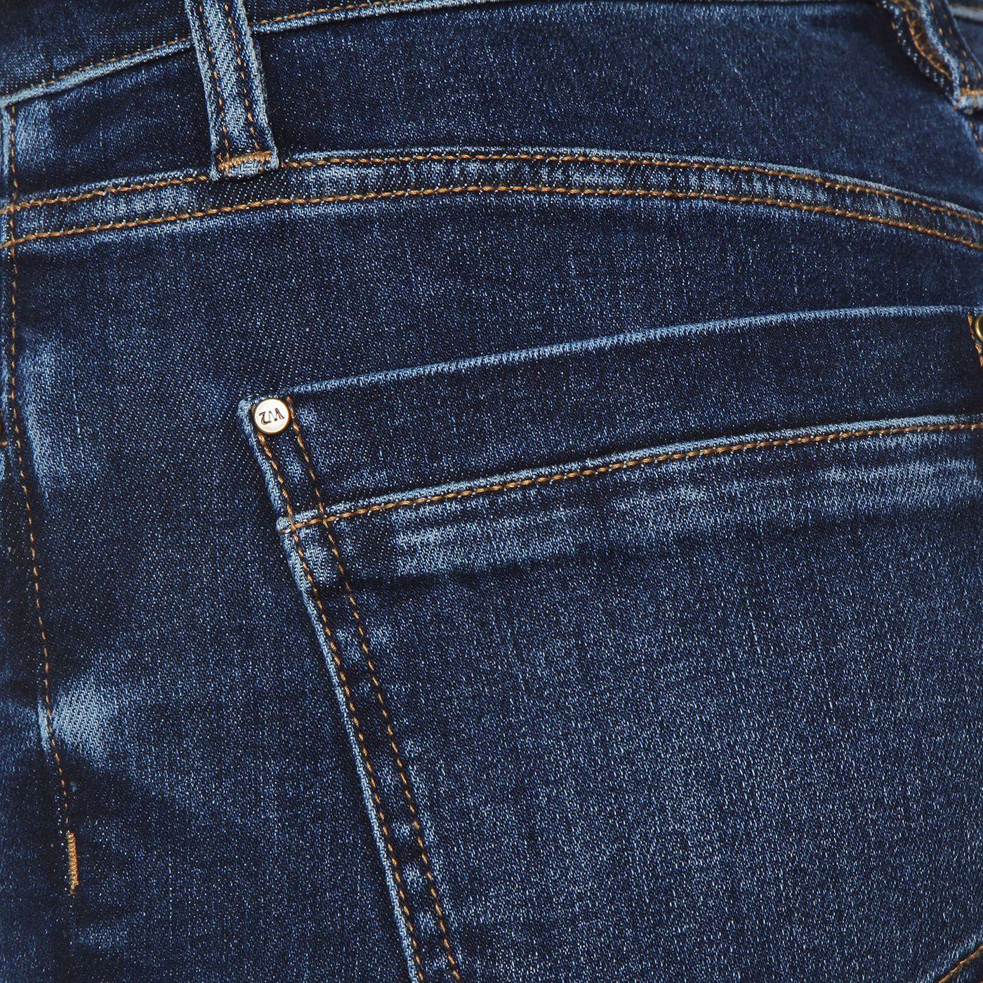 Jeans Recto Tiro Alto  Pretina Basica  1 Boton-9