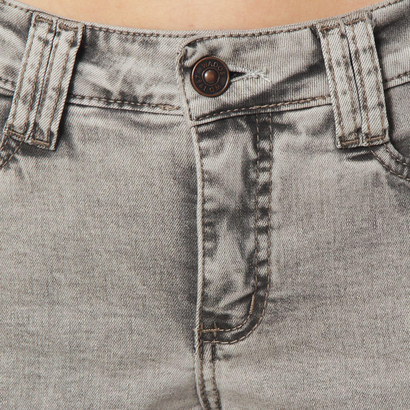 Jeans Wide Leg Tiro   Alto Pretina Basica 1 Boton-7