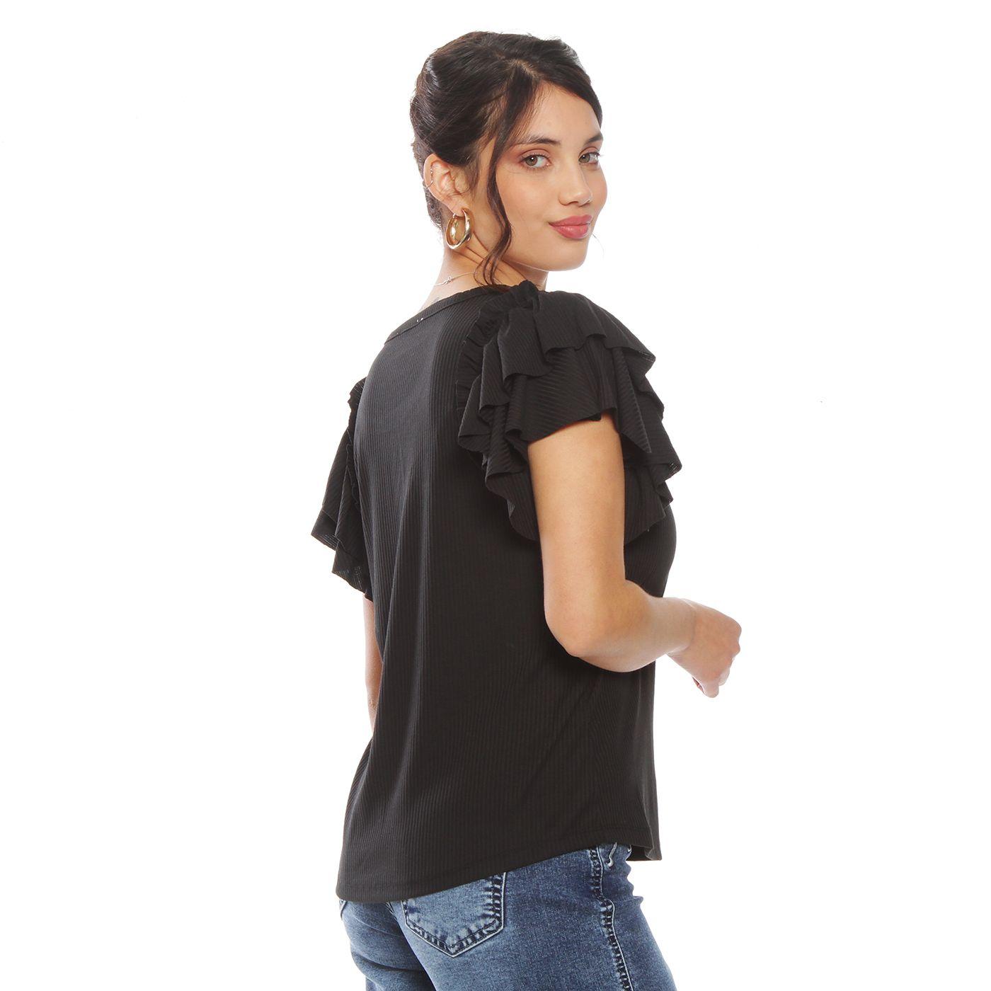 Polera Manga Corta  Escote  Redondo-7