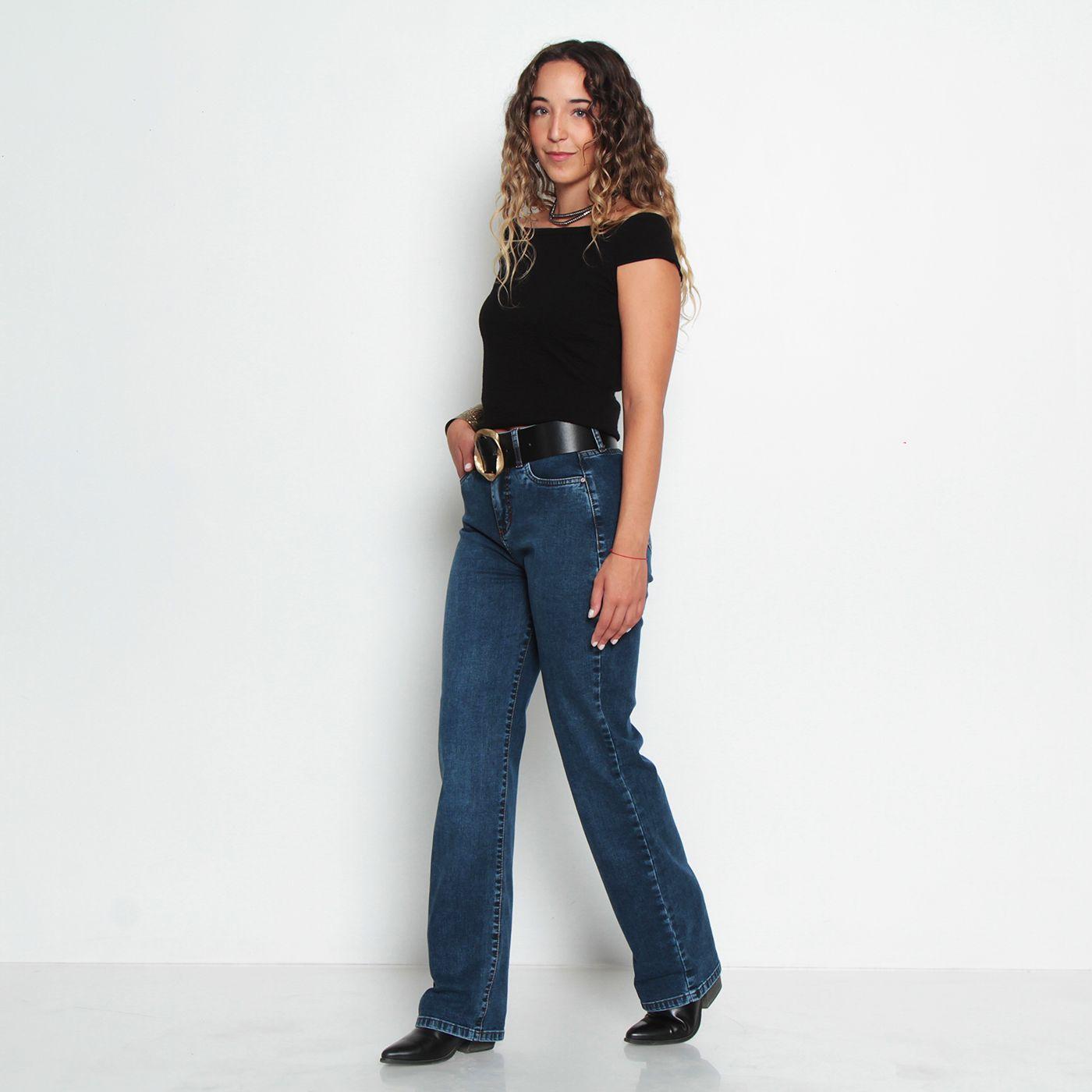 Jeans Basico  Recto Pretina  Un Boton-6