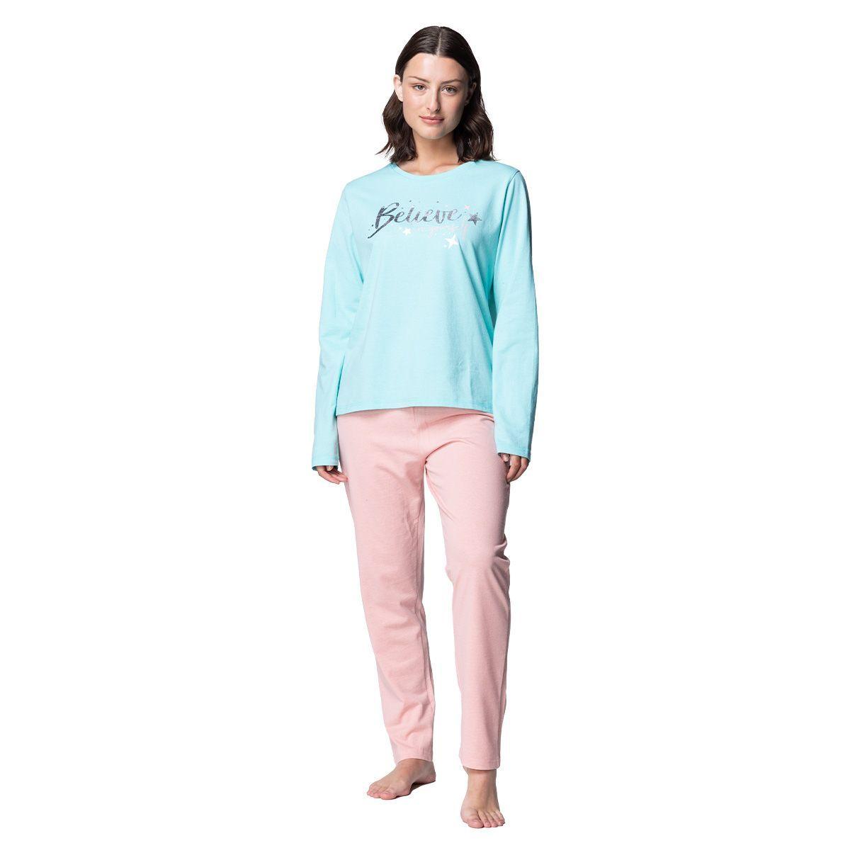 Pijama Algodón Mujer Invierno C3 TOP-0