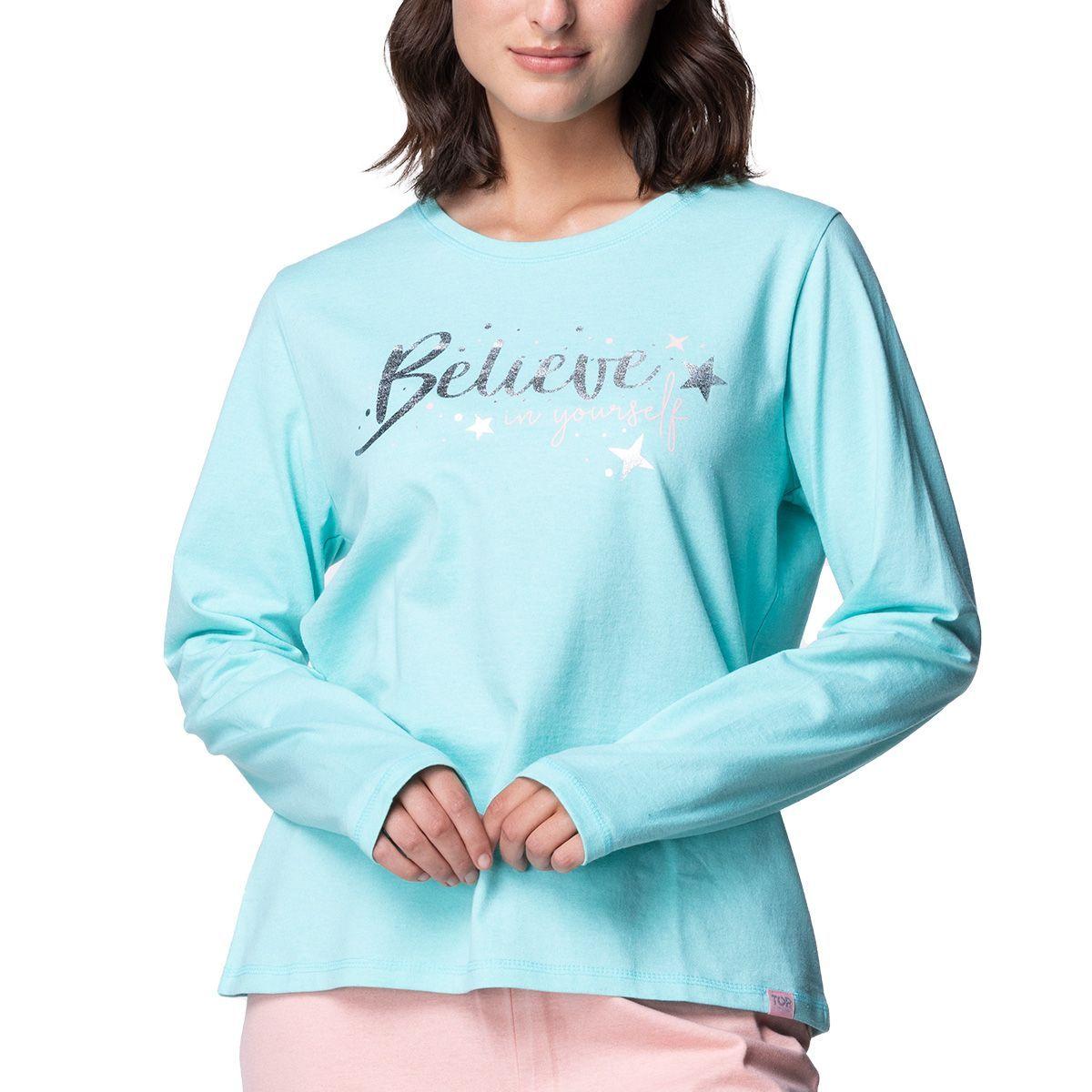 Pijama Algodón Mujer Invierno C3 TOP-2