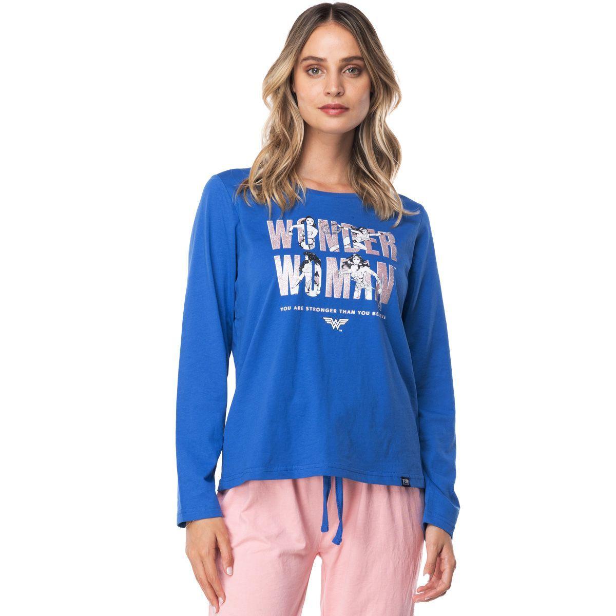 Pijama Largo Algodón Mujer Invierno DC C2 Top-0