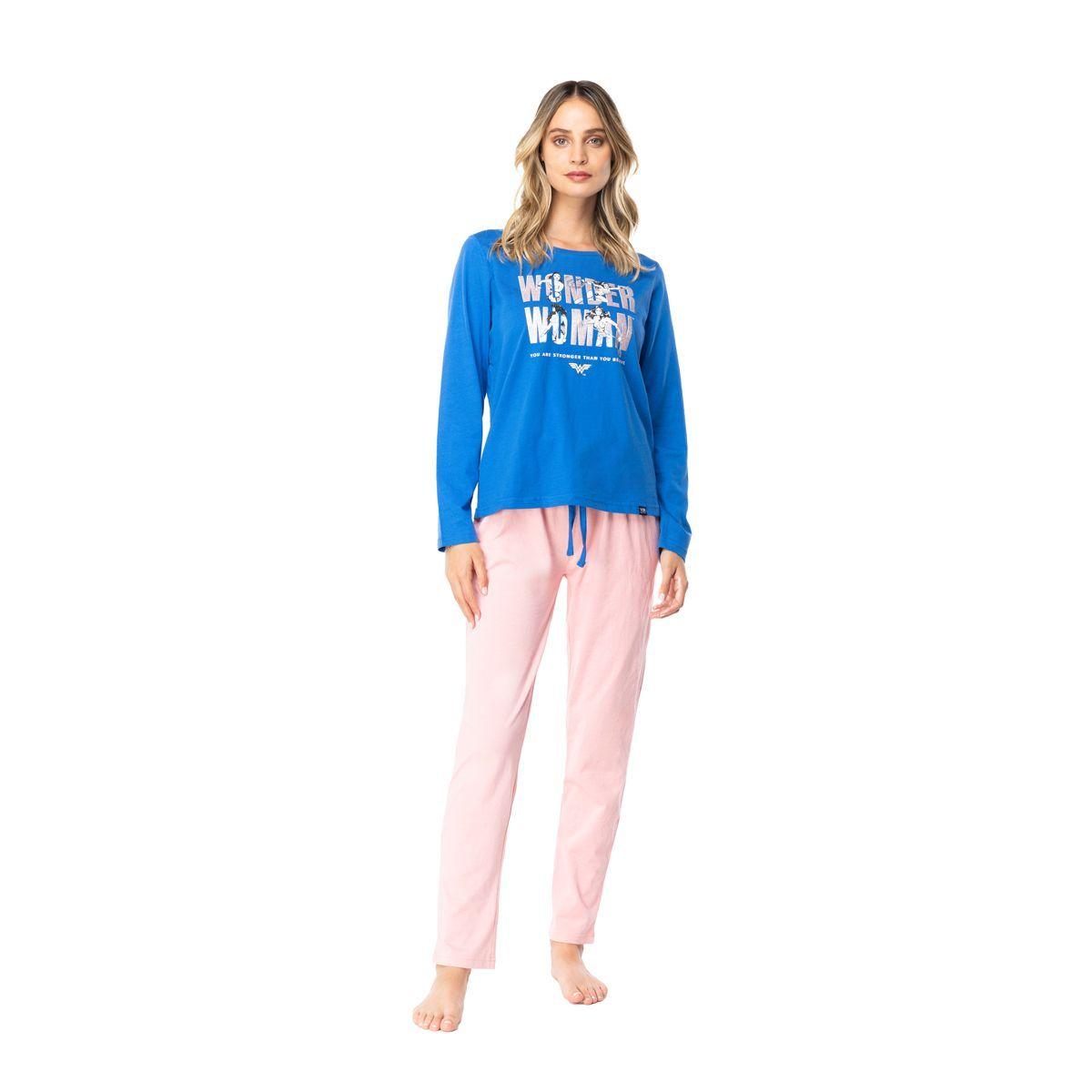 Pijama Largo Algodón Mujer Invierno DC C2 Top-1