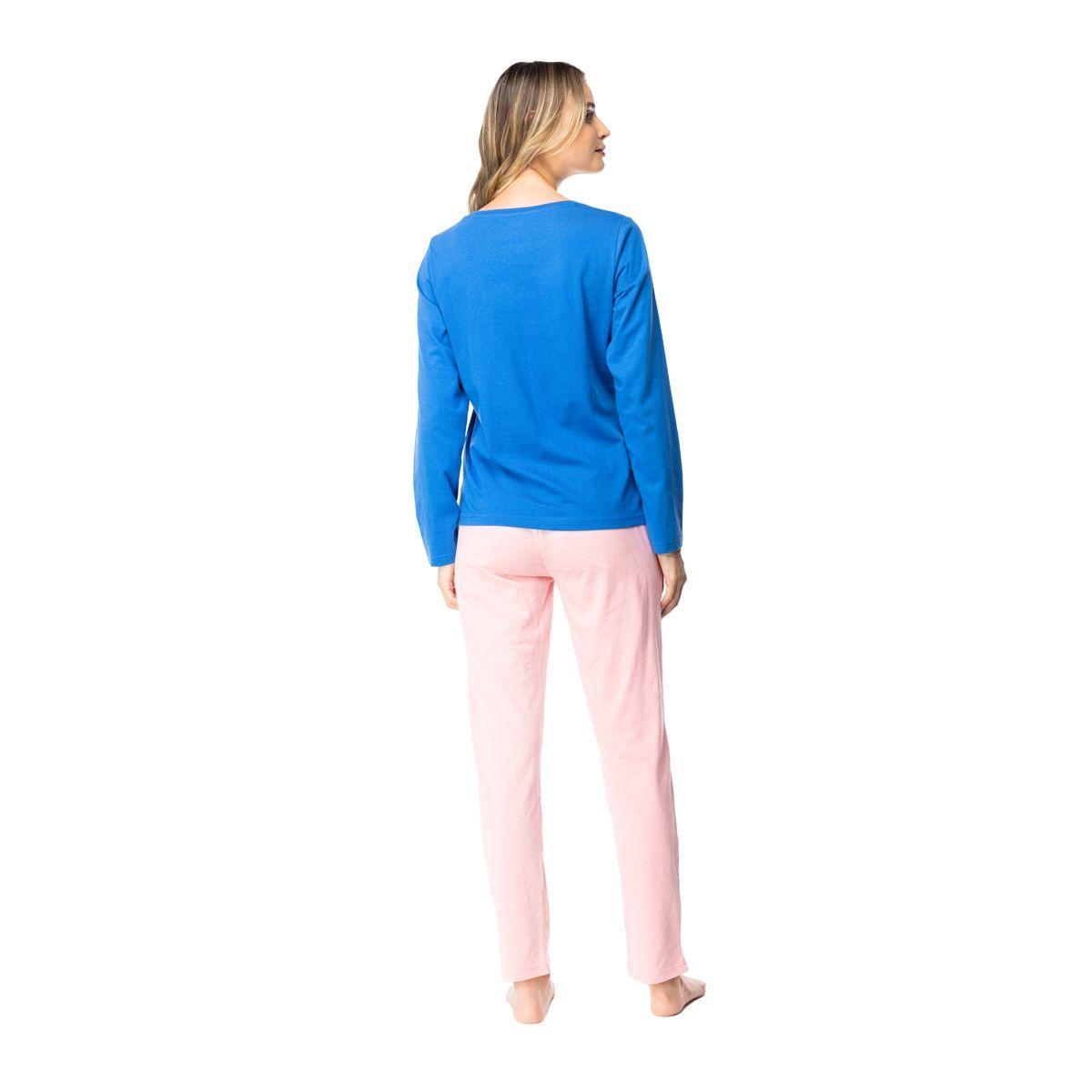 Pijama Largo Algodón Mujer Invierno DC C2 Top-2
