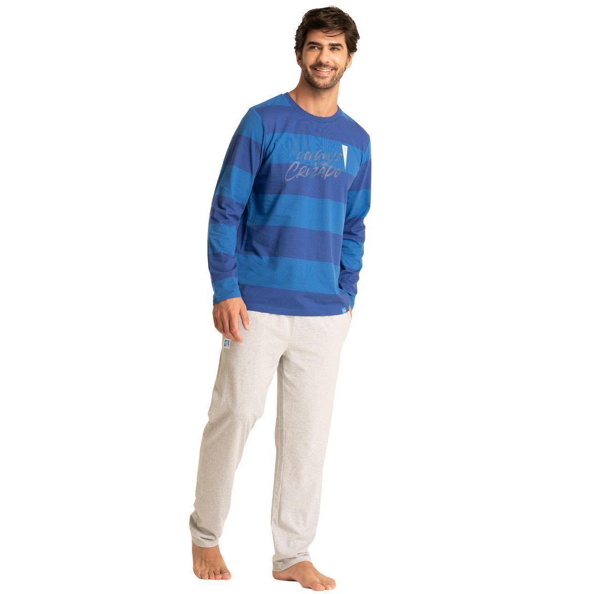 Pijama Largo Algodón Hombre Universidad Católica C2 Top-2