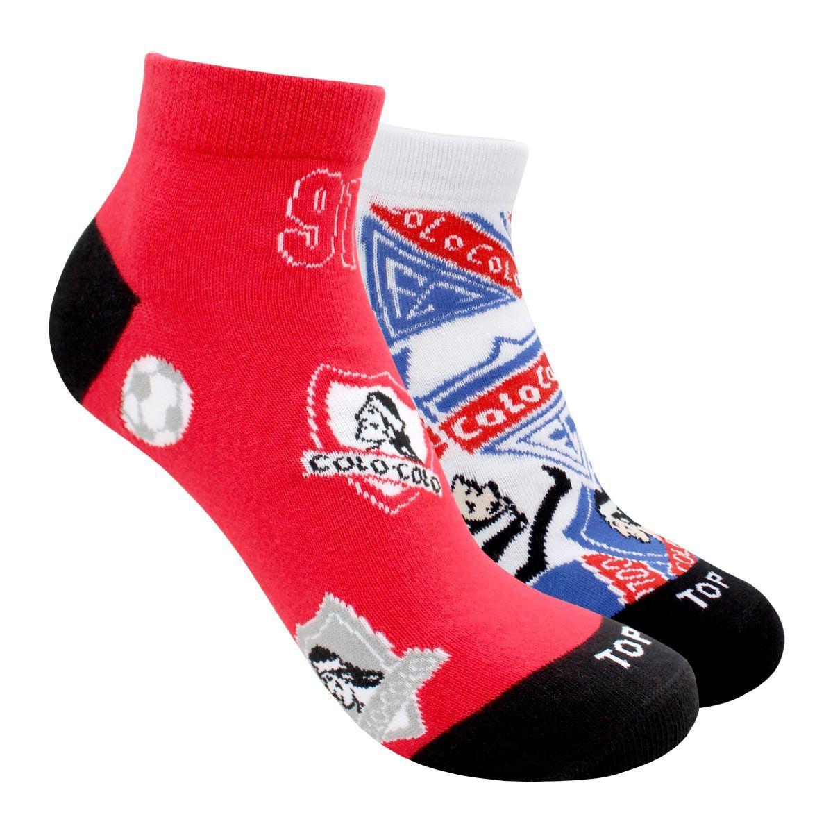 Calcetines Tobilleros Algodón Pack 2 Colo-Colo C1 Top-0