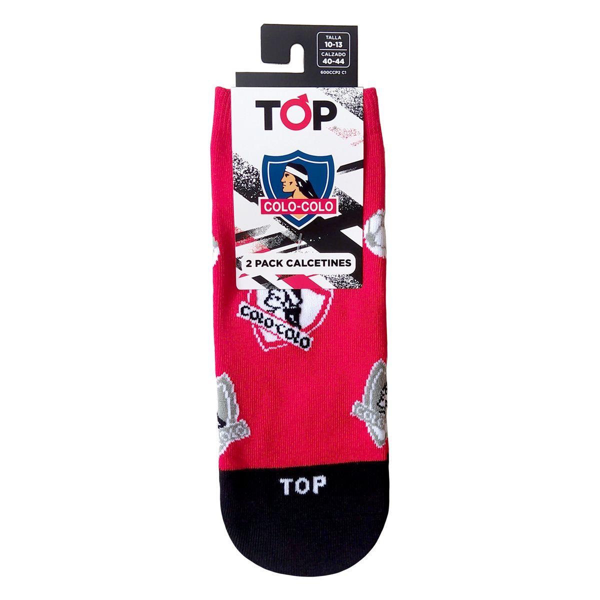 Calcetines Tobilleros Algodón Pack 2 Colo-Colo C1 Top-3