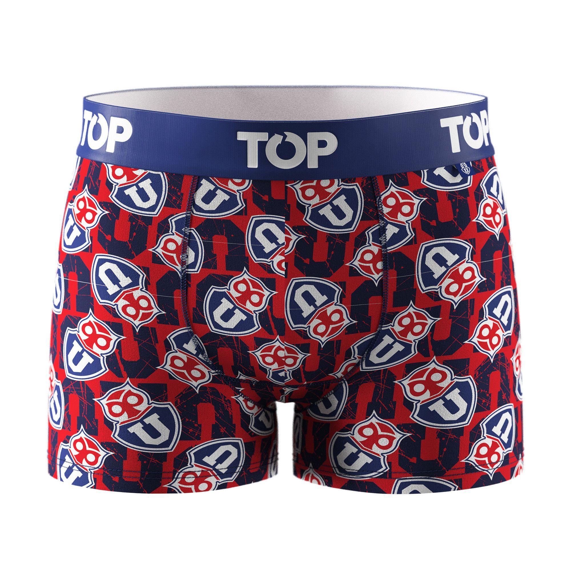 BÓXER NIÑO ALGODÓN UNIVERSIDAD DE CHILE PACK 4 C7 TOP-1