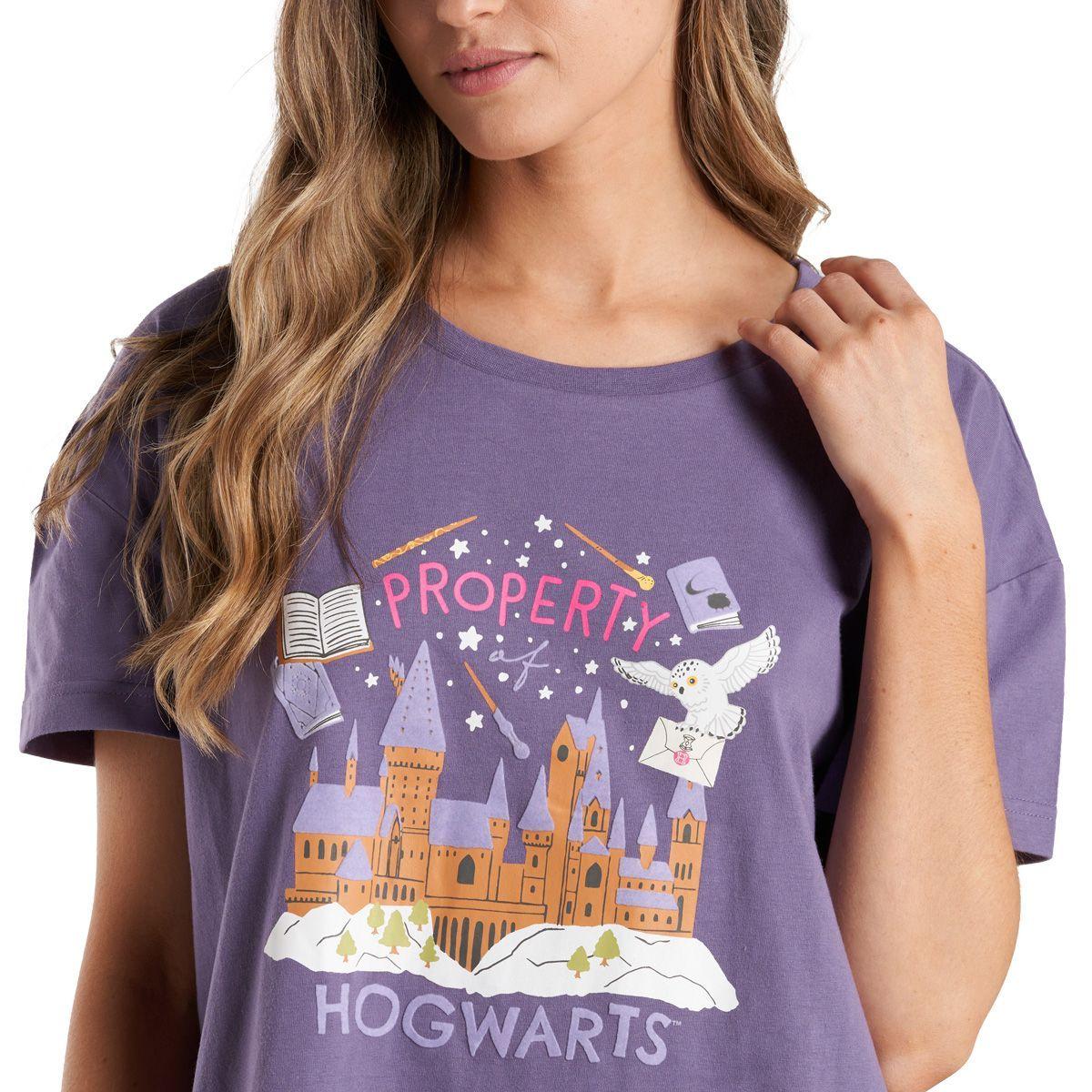 Pijama Verano Mujer Algodón Hogwarts C1 Top-2