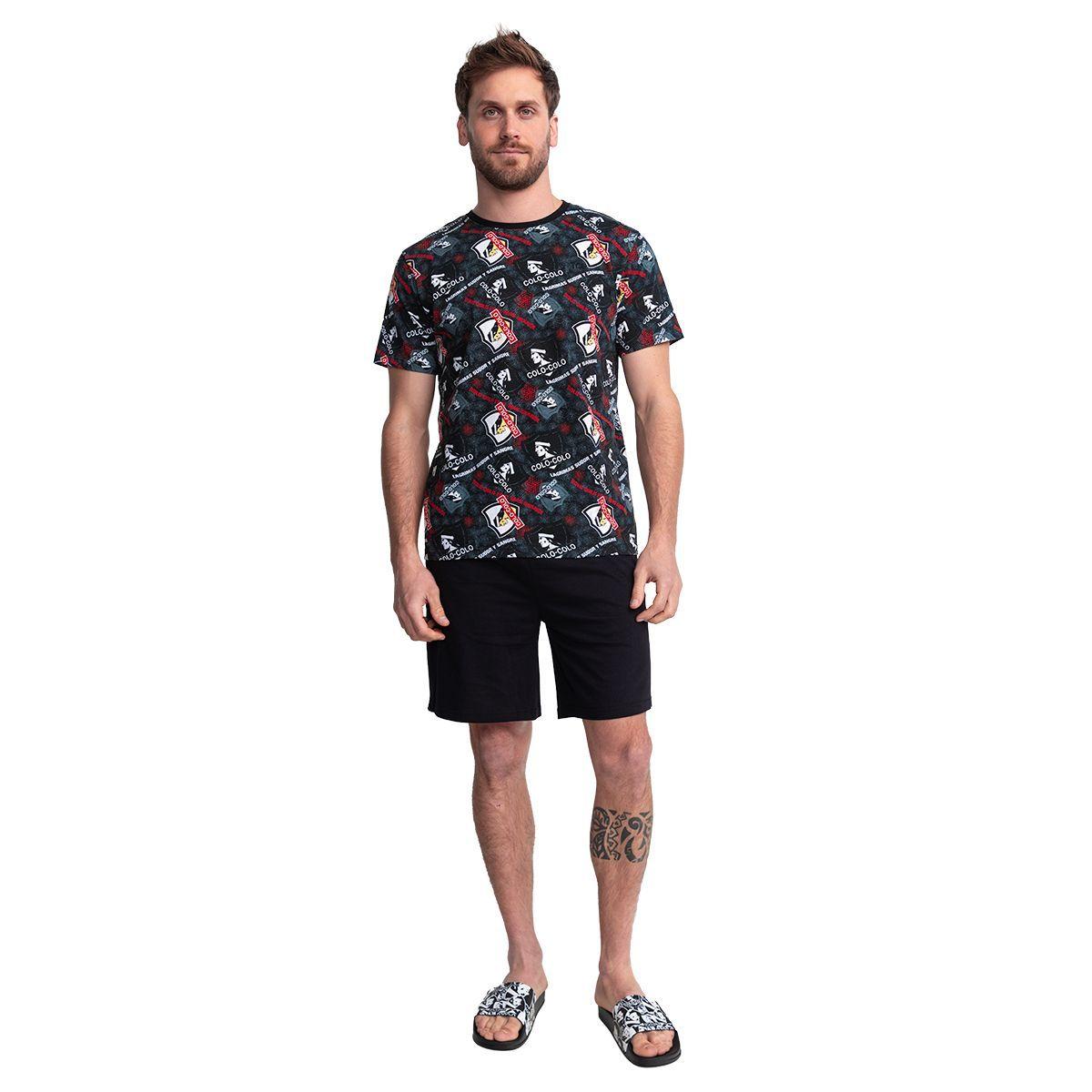 Pijama Hombre Algodón Verano Colo-Colo C2 Top-0